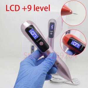 Newest 9 level LCD plasma tattoo pen soft removal machine soft tattoo removal laser plasma pen freckle wart removal beauty care